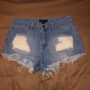 High Rise Jean Shorts